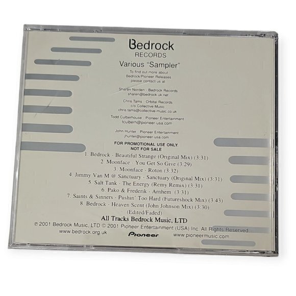 Bedrock Records Sampler‎ - Various Artists [2001 Promotional CD] - Picture 2 of 2